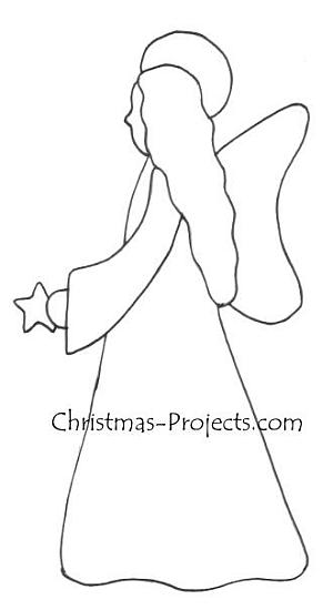 Christmas Craft Pattern Angel Template