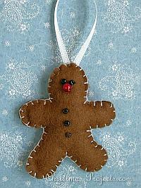 Felt Gingerbread Man Ornament 200