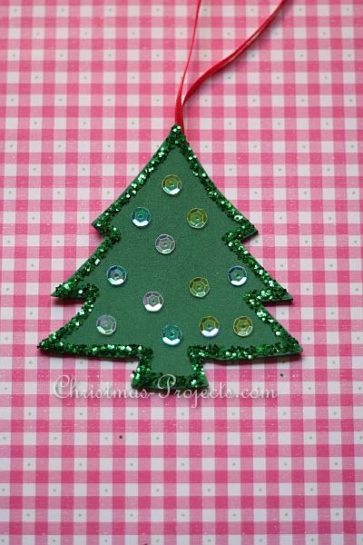 Foam Christmas Tree Ornament - Craft Project Ideas